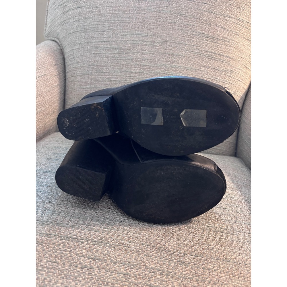 Jeffrey Campbell Ronson Black Leather Suede Lace Up Platform Ankle Boots 10M - Picture 8 of 10